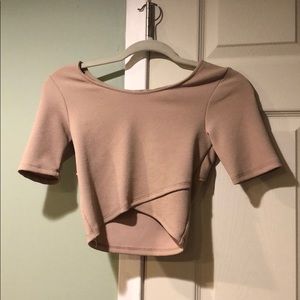 Beige crop top